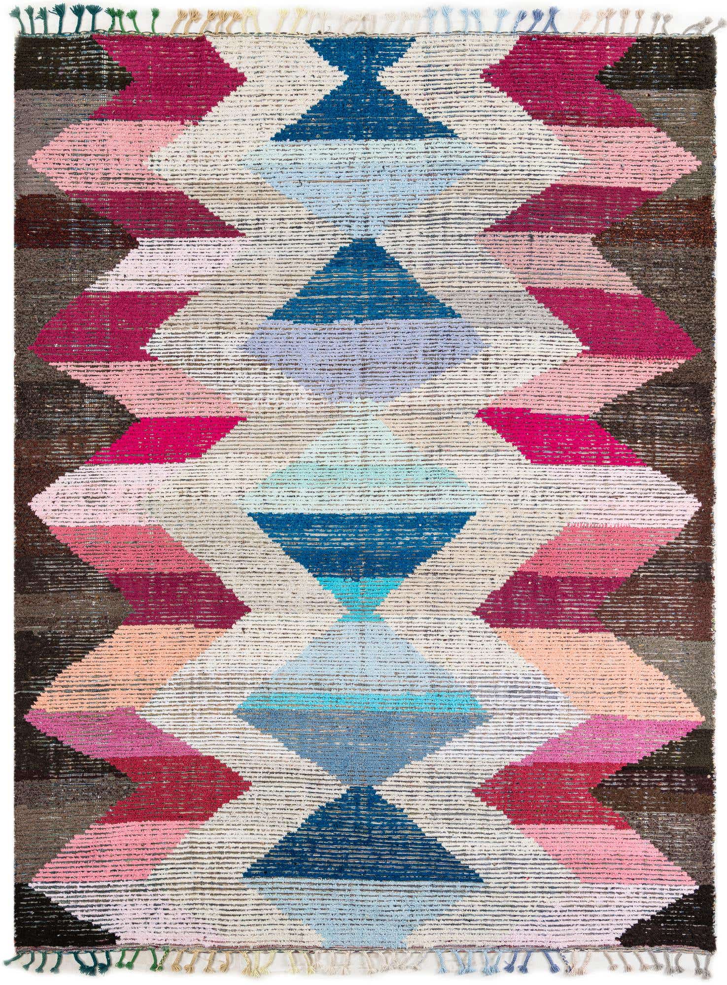 9' 2 x 12' 1 Hand Knotted Moroccan Wool Rug