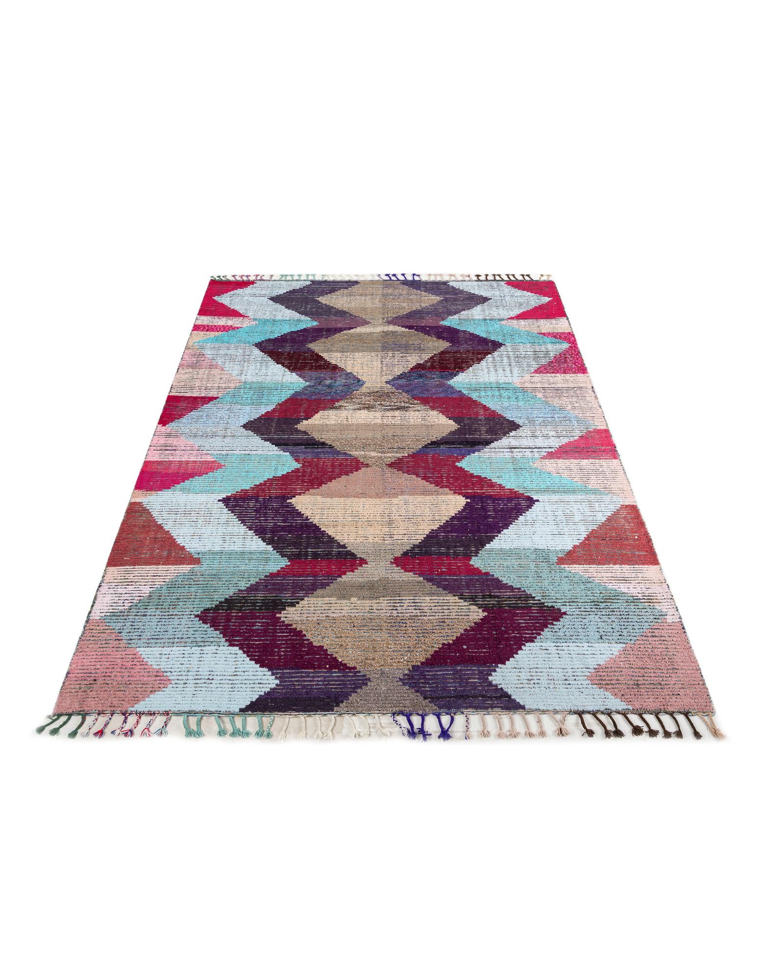 9' 2 x 12' 1 Hand Knotted Moroccan Wool Rug