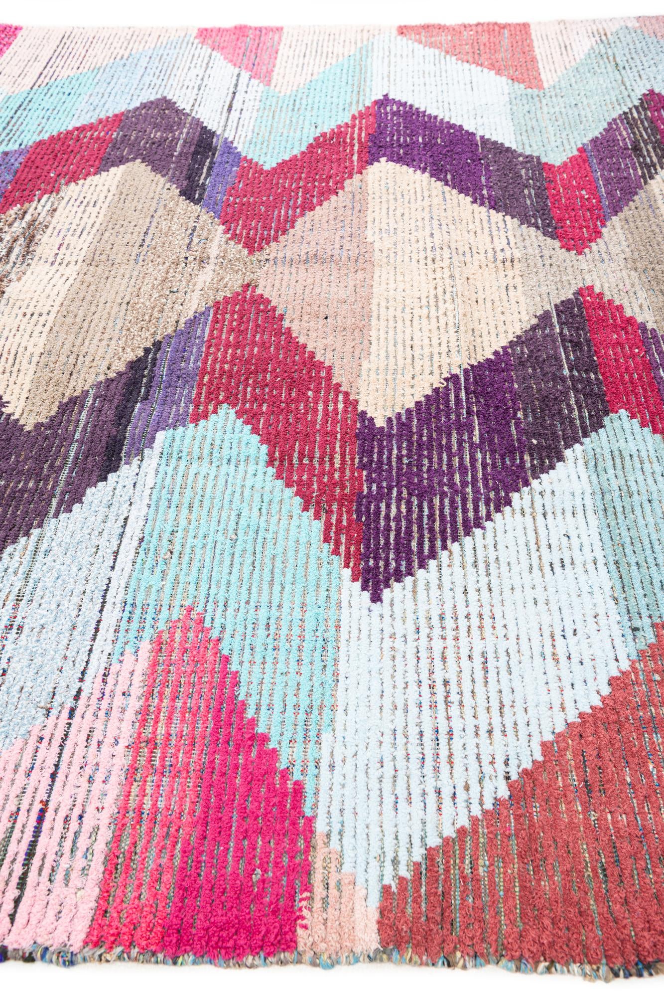 9' 2 x 12' 1 Hand Knotted Moroccan Wool Rug