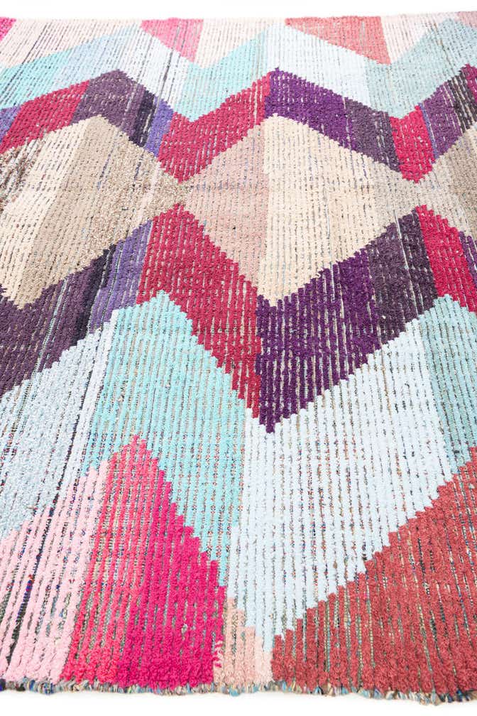 9' 2 x 12' 1 Hand Knotted Moroccan Wool Rug