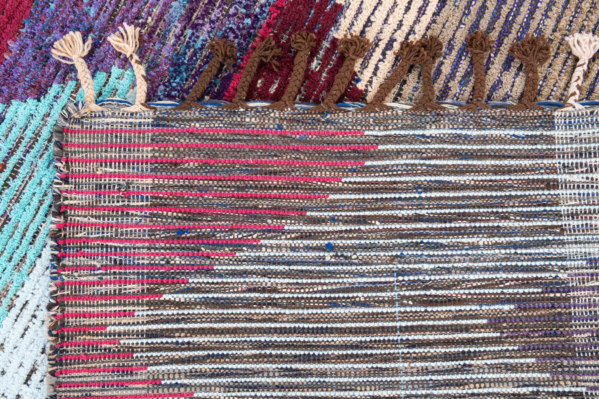 9' 2 x 12' 1 Hand Knotted Moroccan Wool Rug
