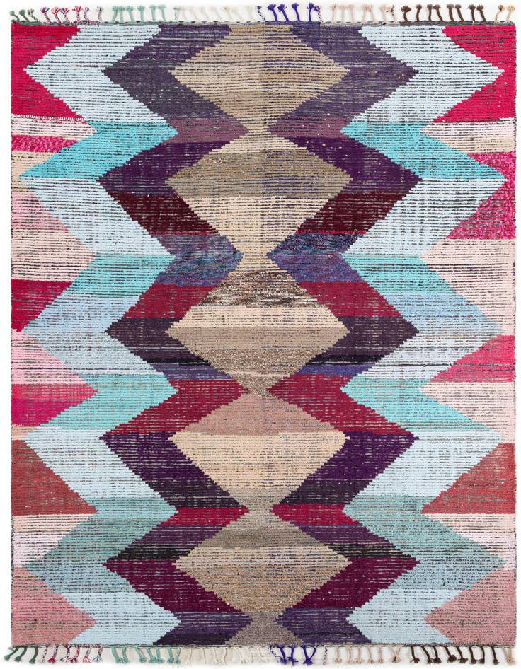 Detail image of 9' 2 x 12' 1 Hand Knotted Moroccan Wool Rug