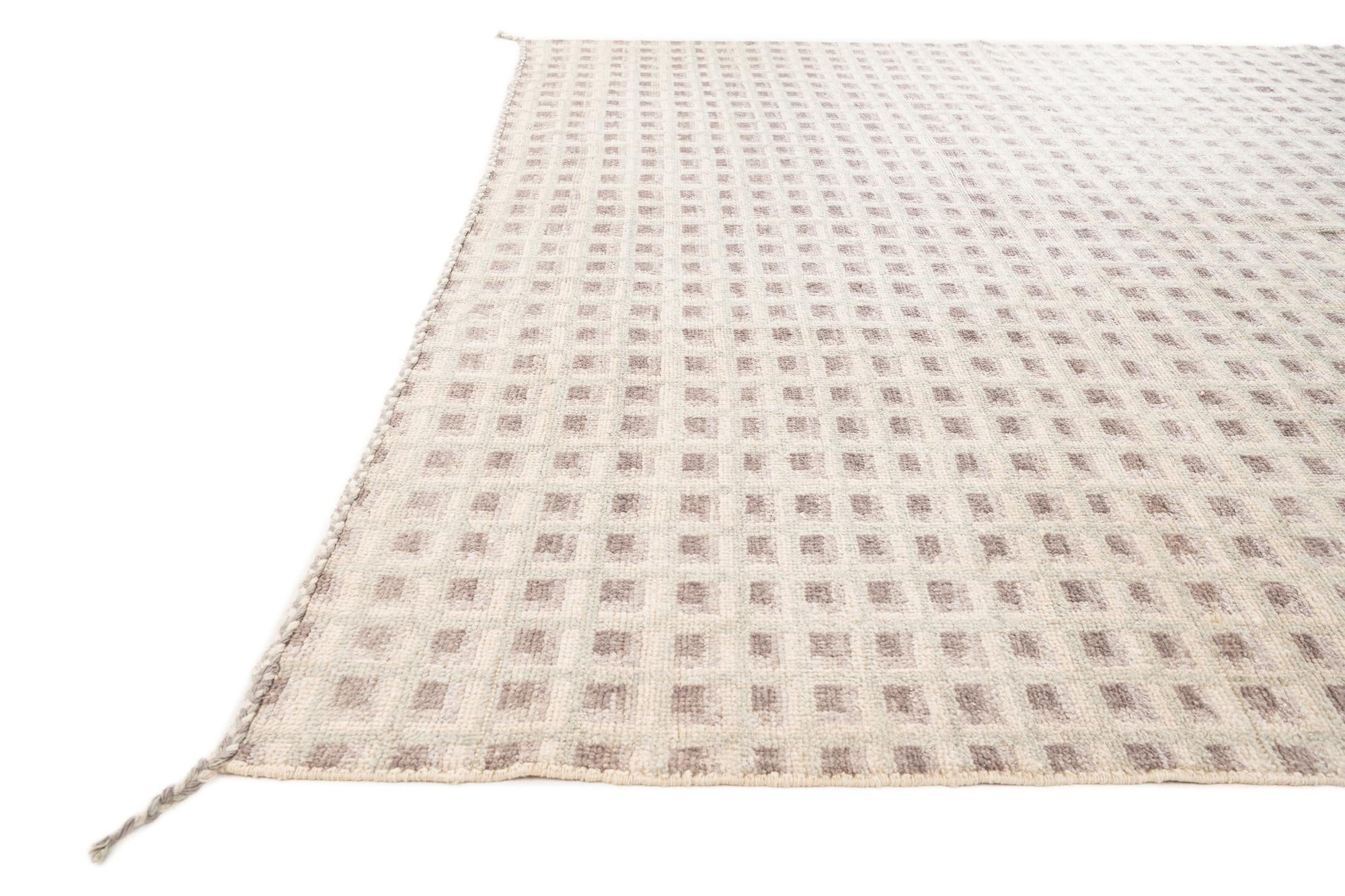 9' 4 x 12' 1 Hand Knotted Moroccan Wool Rug