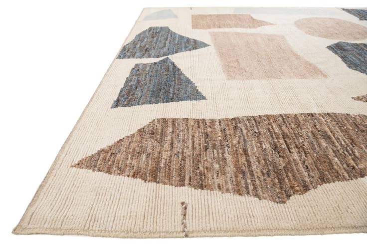 Detail image of 10' 7 x 14' 5 Hand Knotted Moroccan Wool Rug