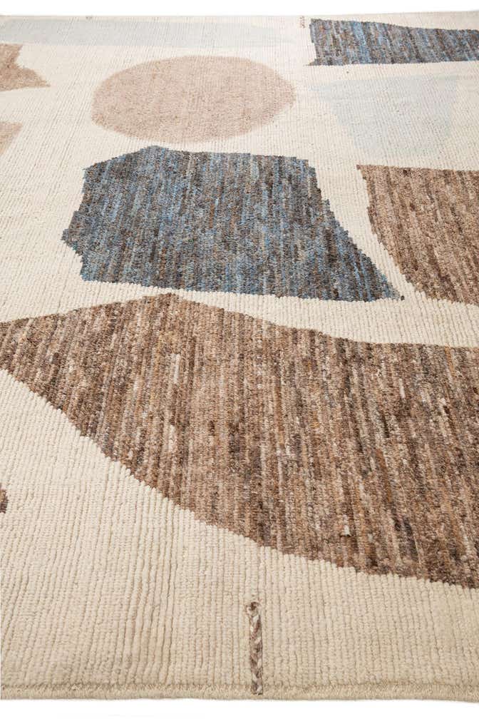 10' 7 x 14' 5 Hand Knotted Moroccan Wool Rug