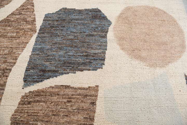 10' 7 x 14' 5 Hand Knotted Moroccan Wool Rug