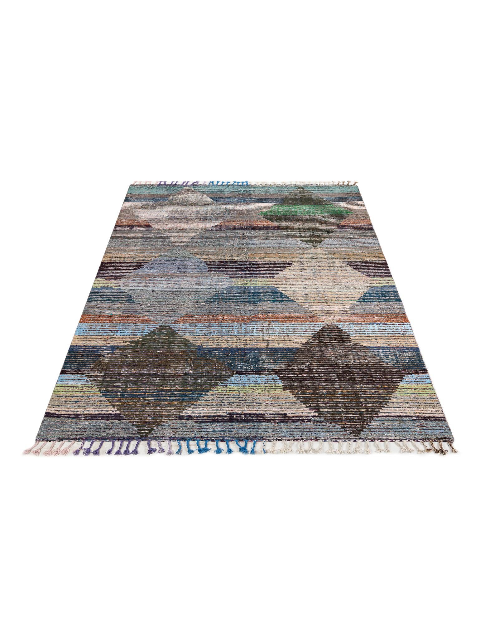 8' 2 x 10' 1 Hand Knotted Moroccan Wool Rug