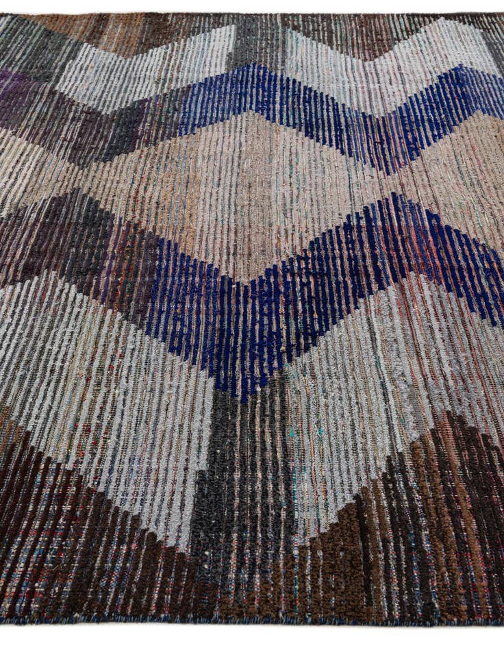 Detail image of 9' 1 x 12' 2  Hand Knotted Moroccan Wool Rug