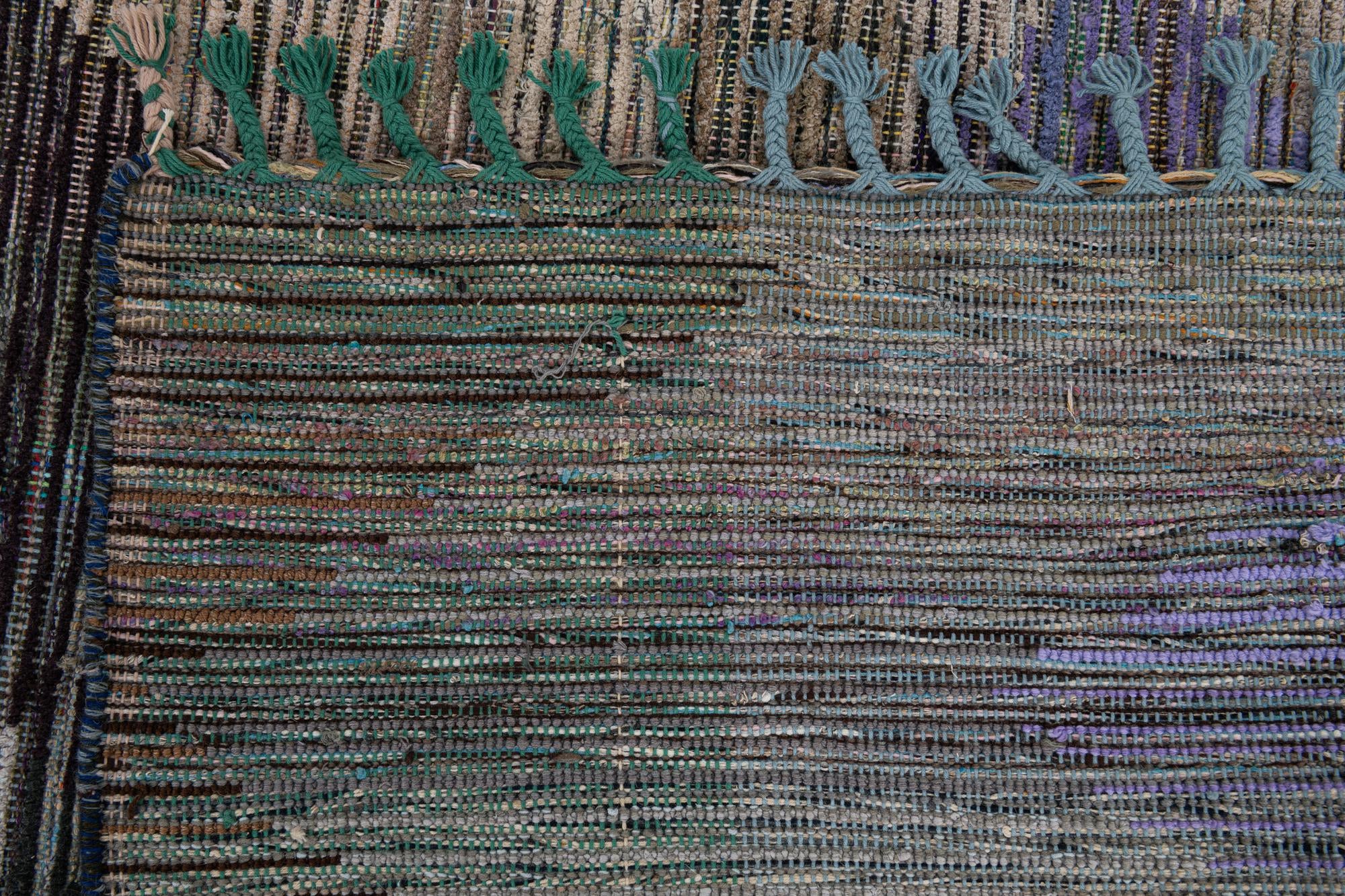 9' 1 x 12' 2 Hand Knotted Moroccan Wool Rug