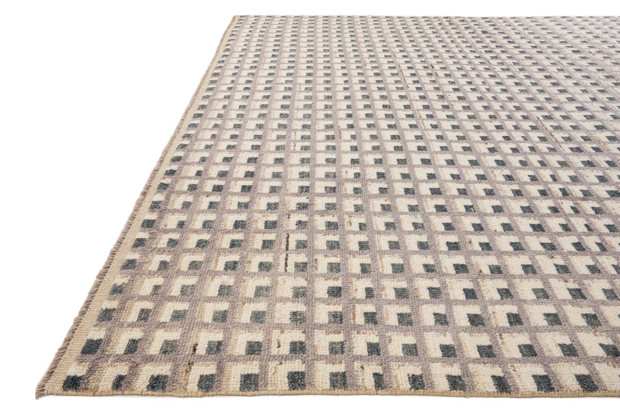 9' 5 x 12' 5 Hand Knotted Moroccan Wool Rug