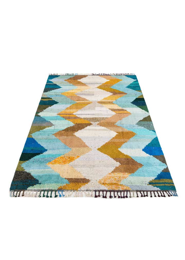 9' x 11' 10 Hand Knotted Moroccan Wool Rug