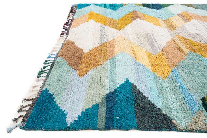 9' x 11' 10 Hand Knotted Moroccan Wool Rug