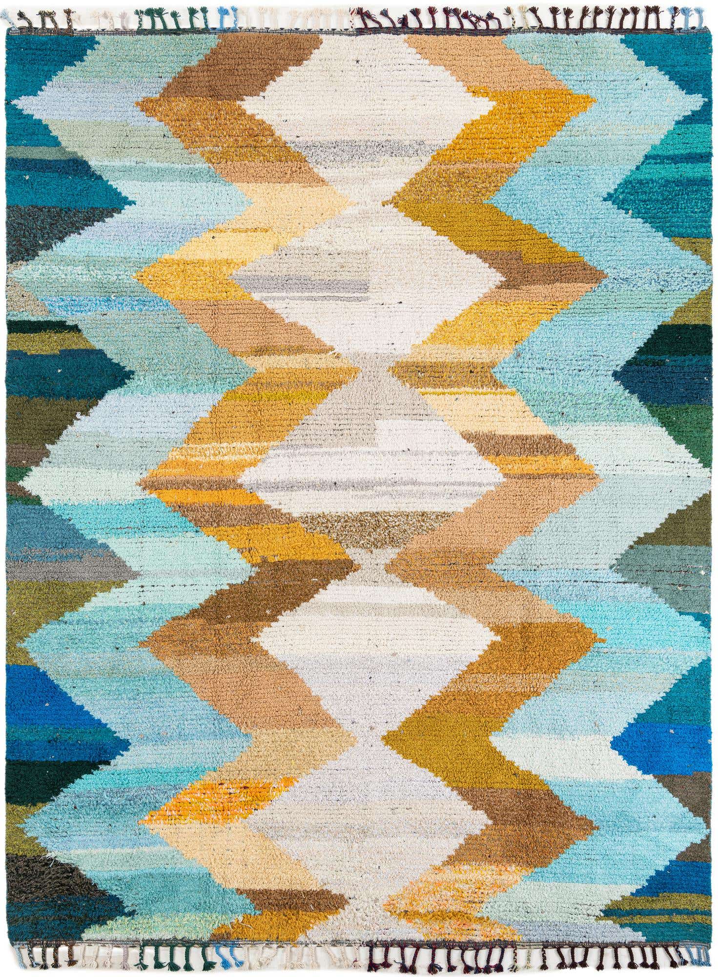 9' x 11' 10 Hand Knotted Moroccan Wool Rug