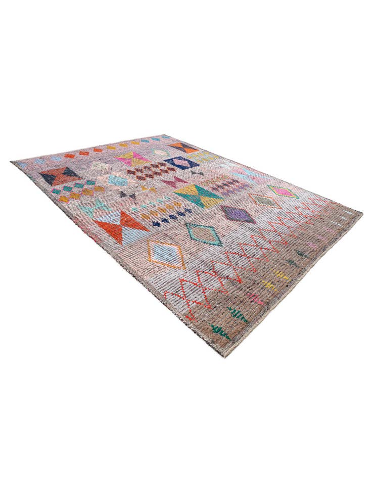 Detail image of 8' 2 x 11' Hand Knotted Moroccan Wool Rug