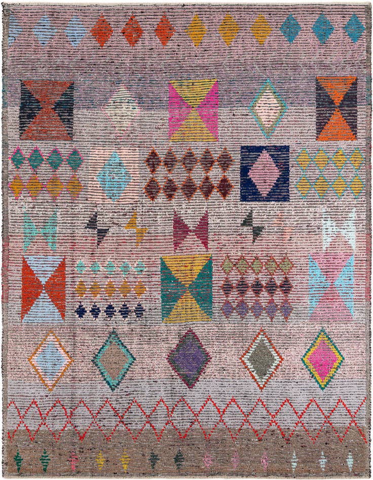 Detail image of 8' 2 x 11' Hand Knotted Moroccan Wool Rug