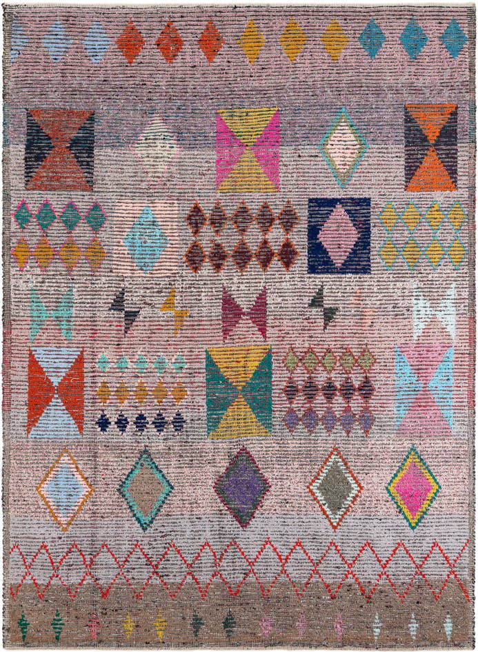 Detail image of 8' 2 x 11' Hand Knotted Moroccan Wool Rug