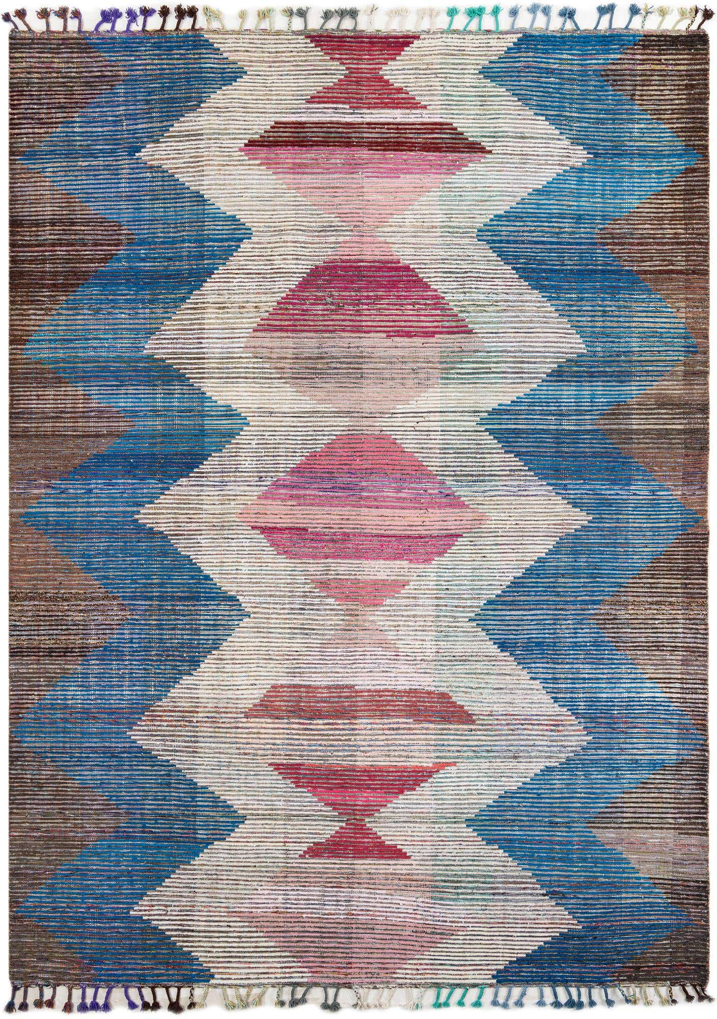 9' x 12' 5 Hand Knotted Moroccan Wool Rug