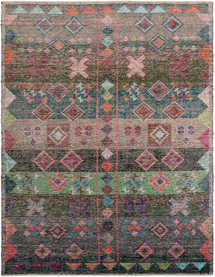 Detail image of 9' 6 x 12' 7 Hand Knotted Moroccan Wool Rug