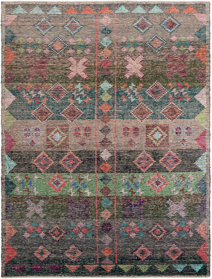 Detail image of 9' 6 x 12' 7 Hand Knotted Moroccan Wool Rug