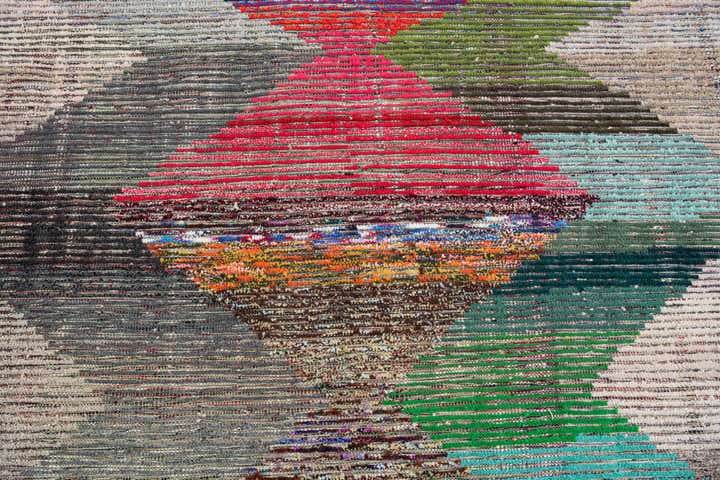 9' x 12' 4 Hand Knotted Moroccan Wool Rug