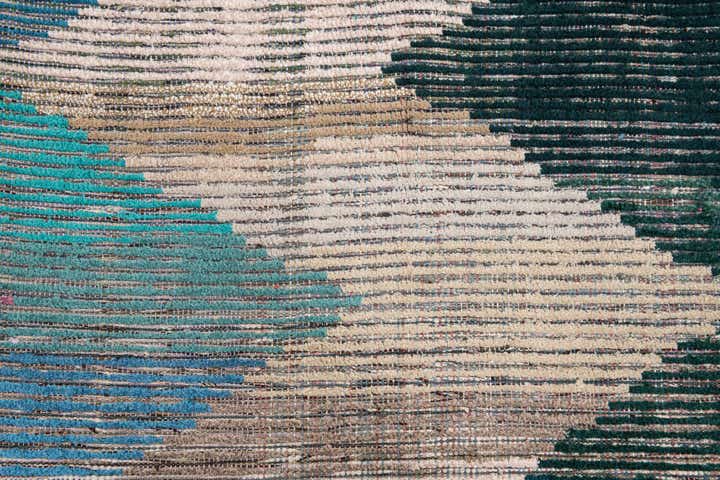 9' x 12' 4 Hand Knotted Moroccan Wool Rug