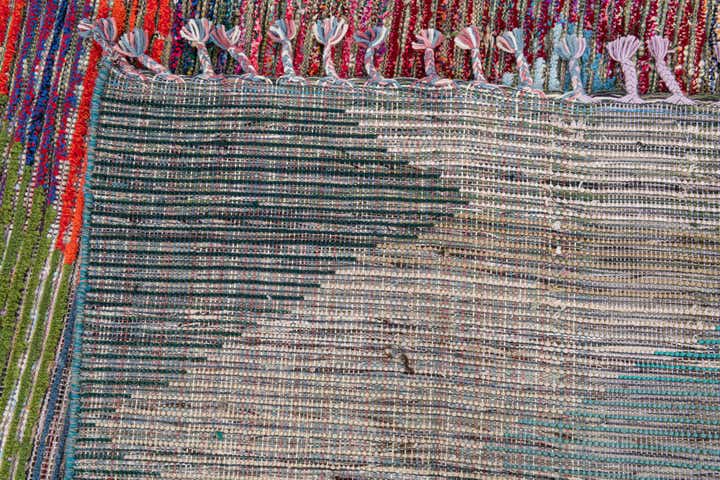 9' x 12' 4 Hand Knotted Moroccan Wool Rug