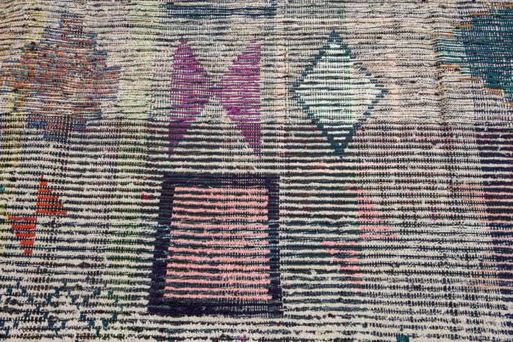 Detail image of 9' 2 x 12' Hand Knotted Moroccan Wool Rug