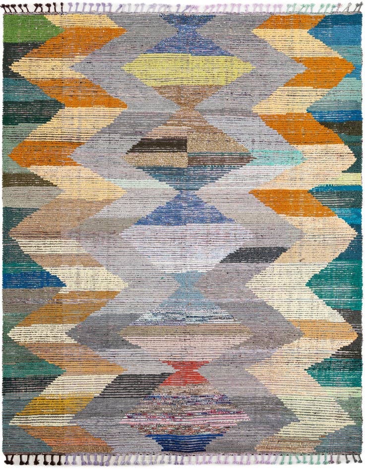 Detail image of 9' 3 x 12' 3 Hand Knotted Moroccan Wool Rug