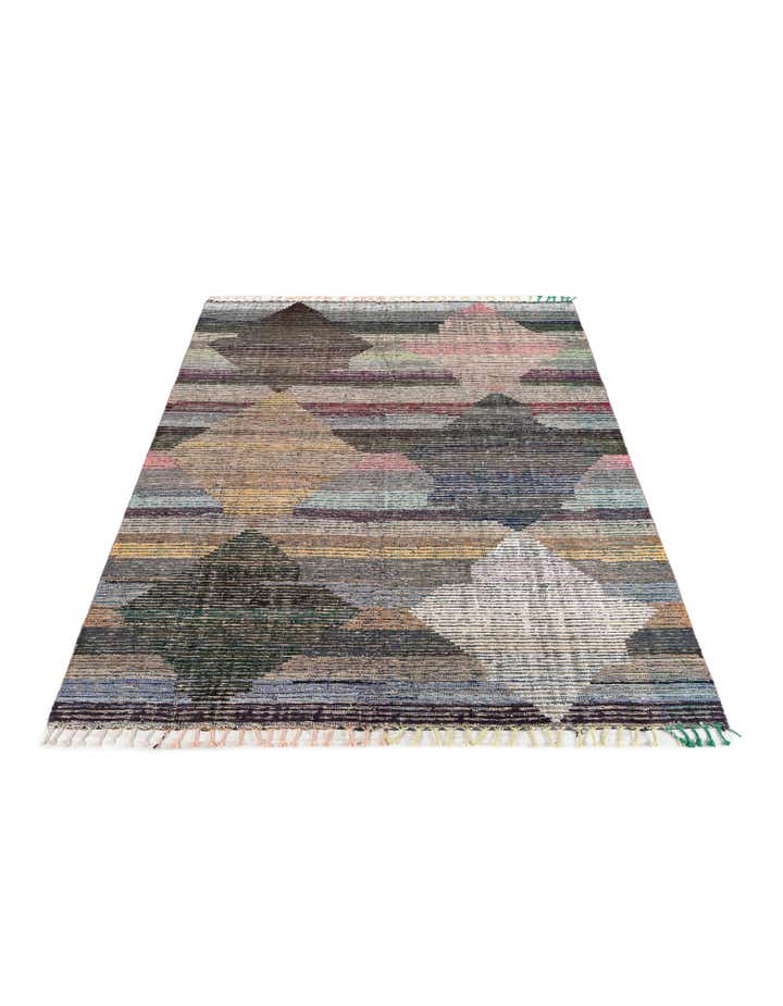 8' 2 x 10' 1 Hand Knotted Moroccan Wool Rug