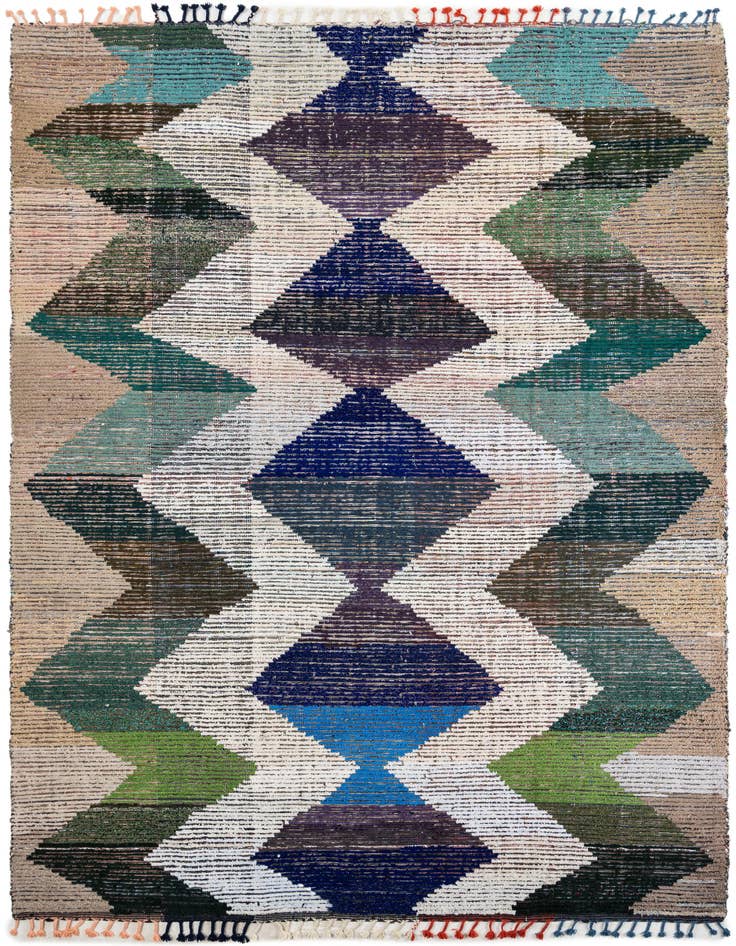 Detail image of 9' 4 x 12' 4 Hand Knotted Moroccan Wool Rug