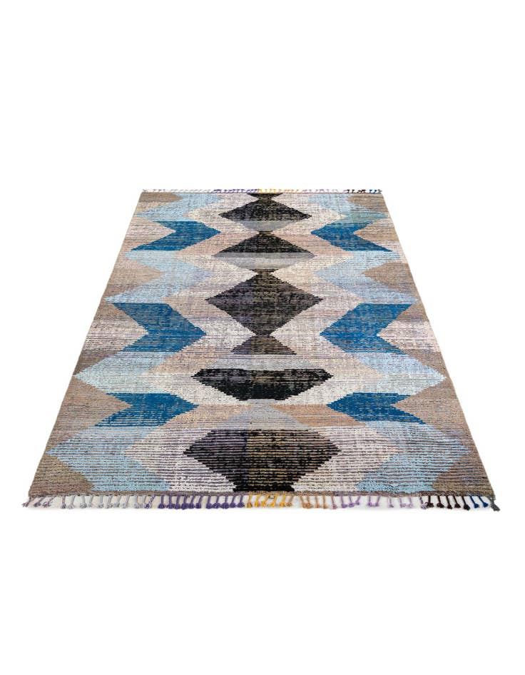 Detail image of 9' 1 x 12' 1  Hand Knotted Moroccan Wool Rug