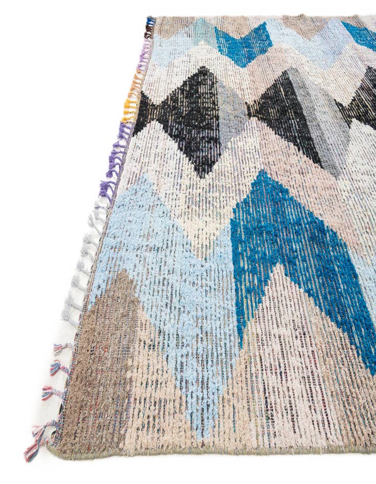 Detail image of 9' 1 x 12' 1  Hand Knotted Moroccan Wool Rug