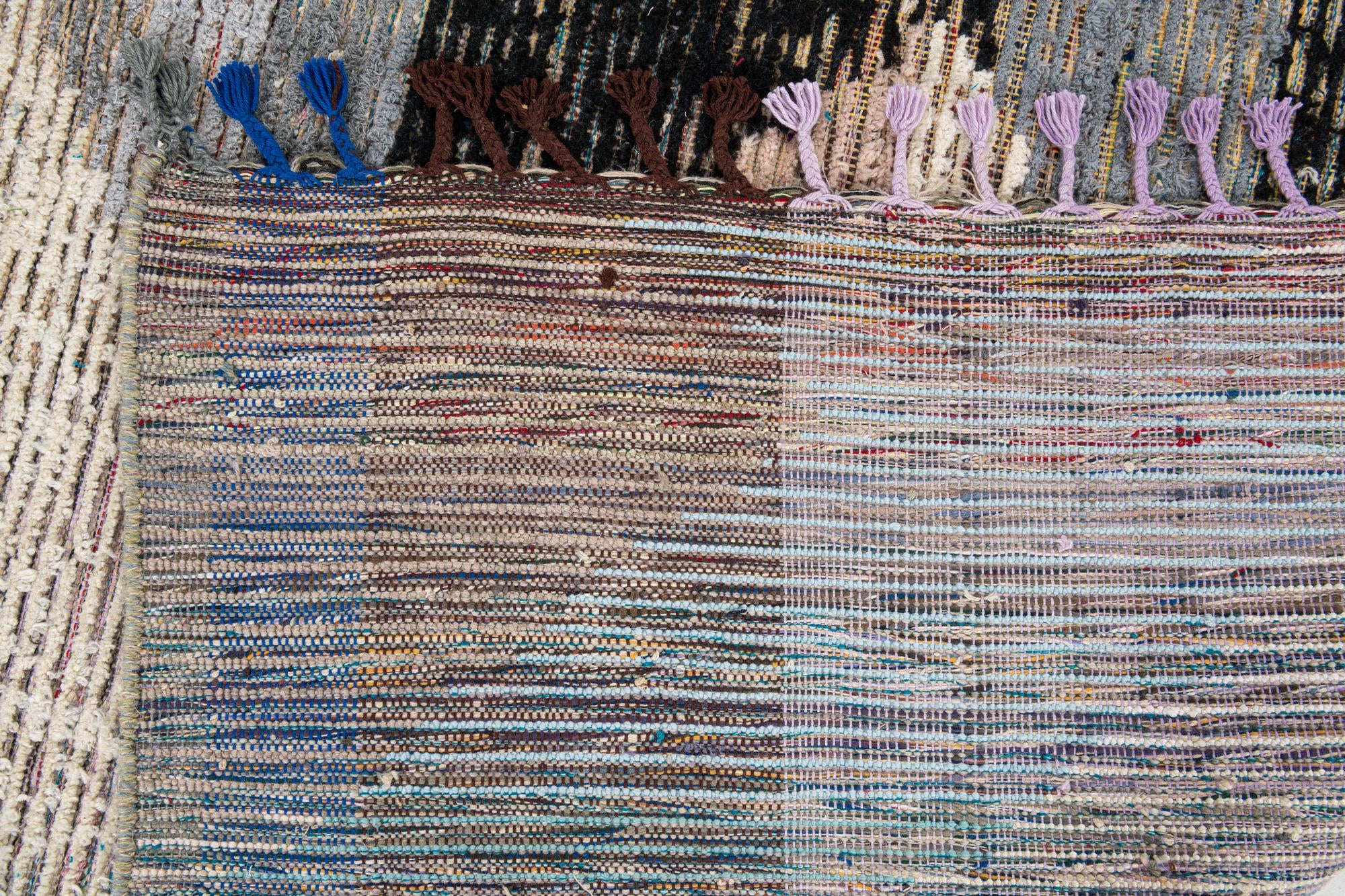 9' 1 x 12' 1 Hand Knotted Moroccan Wool Rug