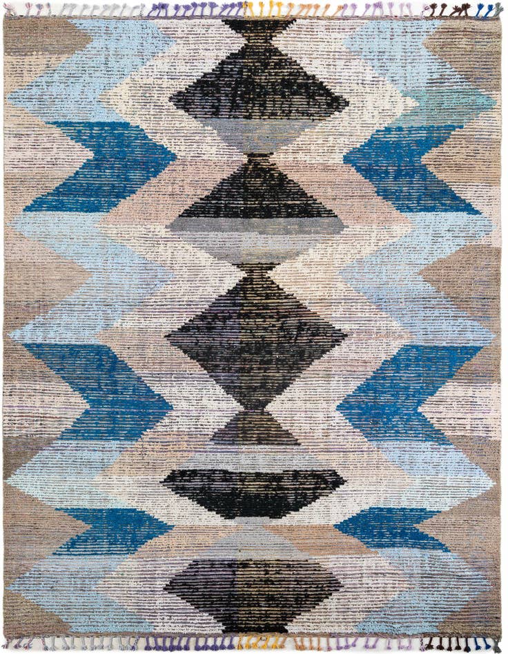 Detail image of 9' 1 x 12' 1 Hand Knotted Moroccan Wool Rug