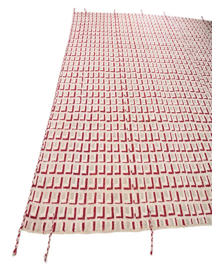 Detail image of 9' 10 x 12'  Hand Knotted Moroccan Wool Rug