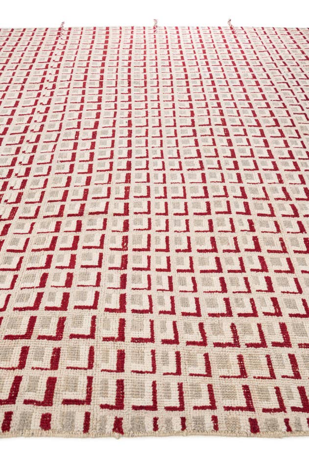 Detail image of 9' 10 x 12' Hand Knotted Moroccan Wool Rug
