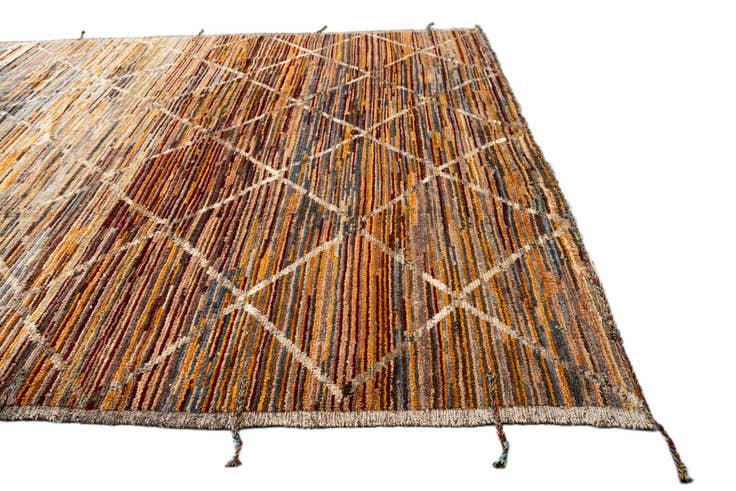 Detail image of 10' 8 x 13' 10 Hand Knotted Moroccan Wool Rug