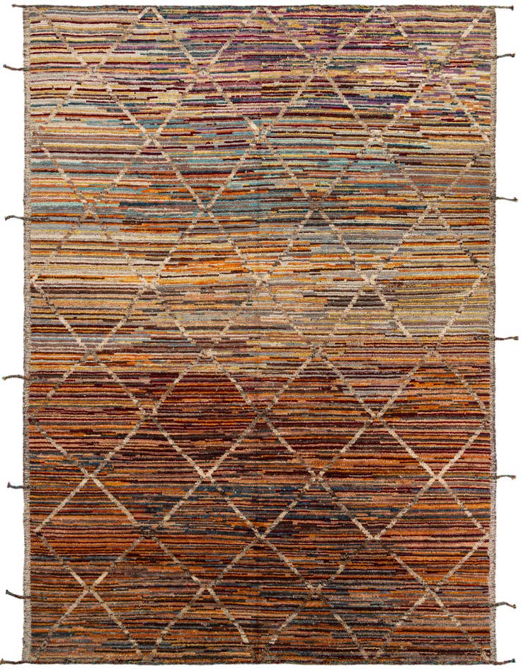 Detail image of 10' 8 x 13' 10 Hand Knotted Moroccan Wool Rug