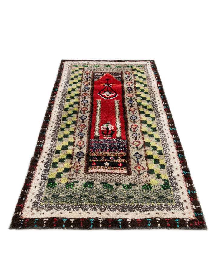 3' 8 x 7' Hand Knotted Moroccan Wool Rug