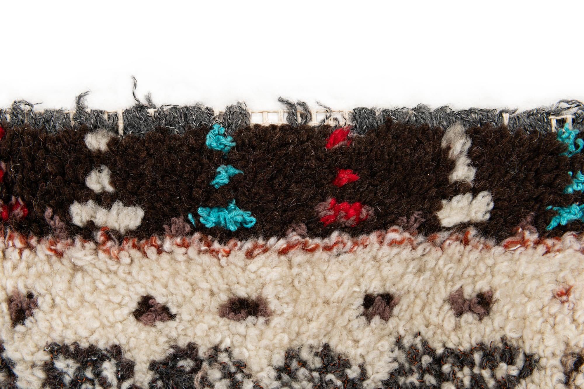 3' 8 x 7' Hand Knotted Moroccan Wool Rug