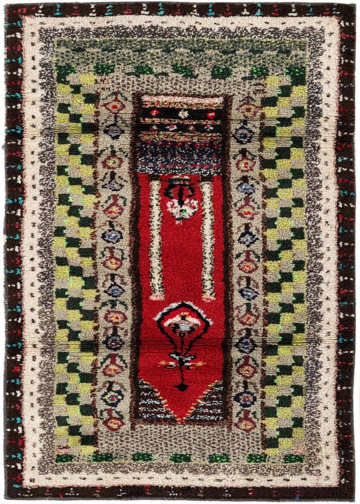 3' 8 x 7' Hand Knotted Moroccan Wool Rug