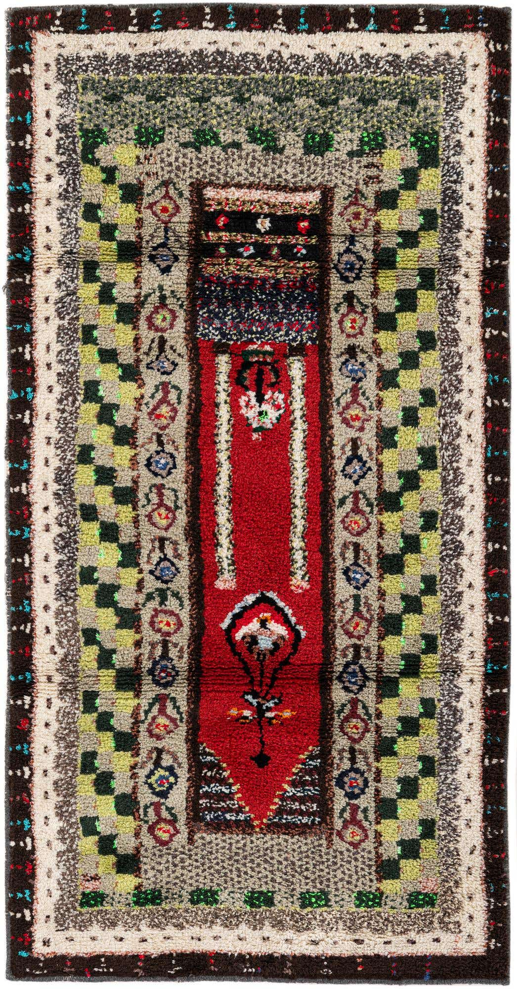 3' 8 x 7' Hand Knotted Moroccan Wool Rug