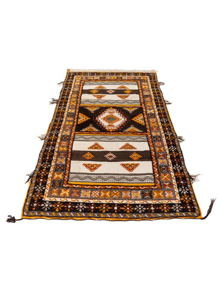 Detail image of 3' 6 x 6' 8 Hand Knotted Moroccan Wool Rug