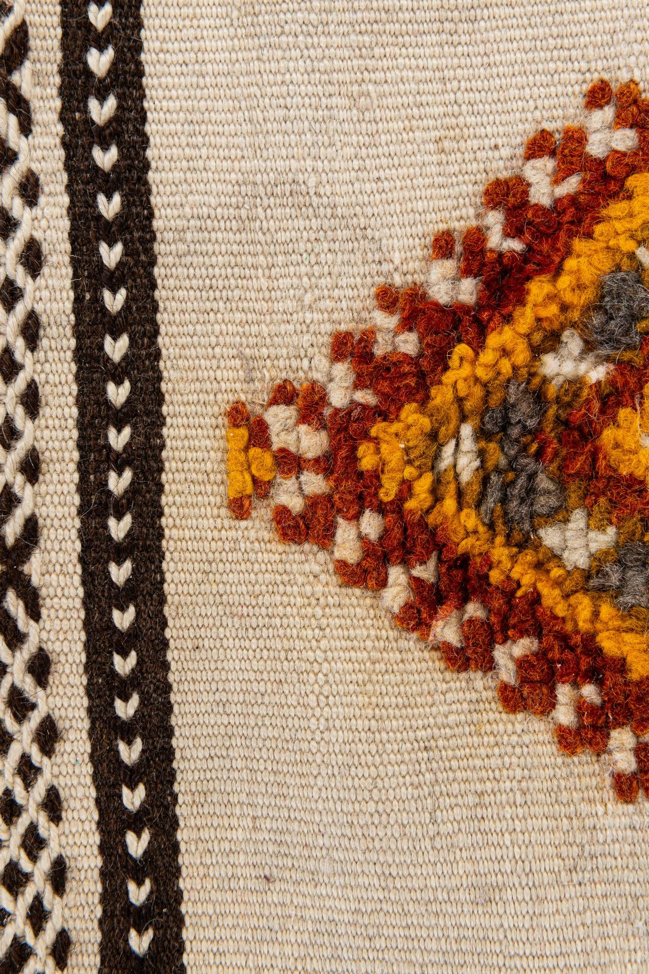 3' 6 x 6' 8 Hand Knotted Moroccan Wool Rug