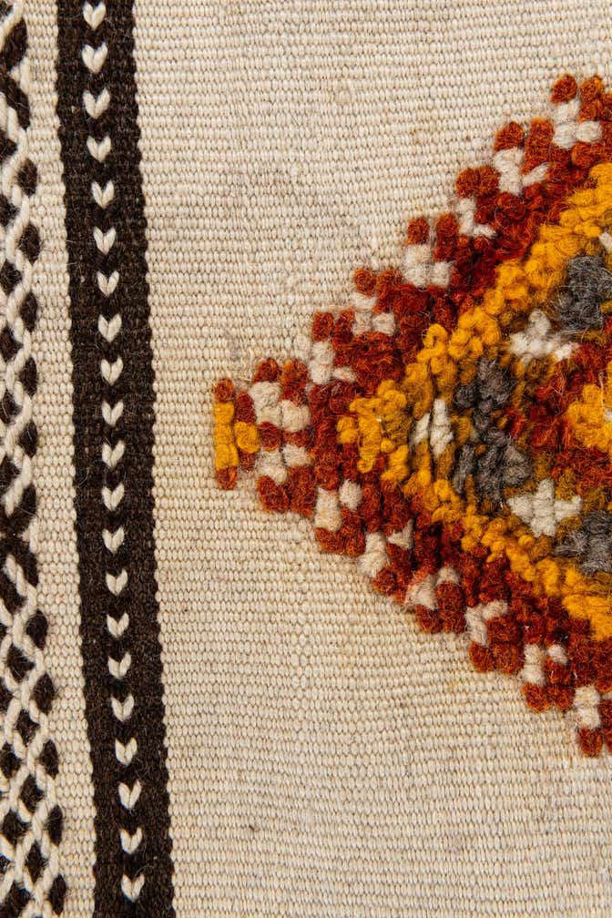 3' 6 x 6' 8 Hand Knotted Moroccan Wool Rug