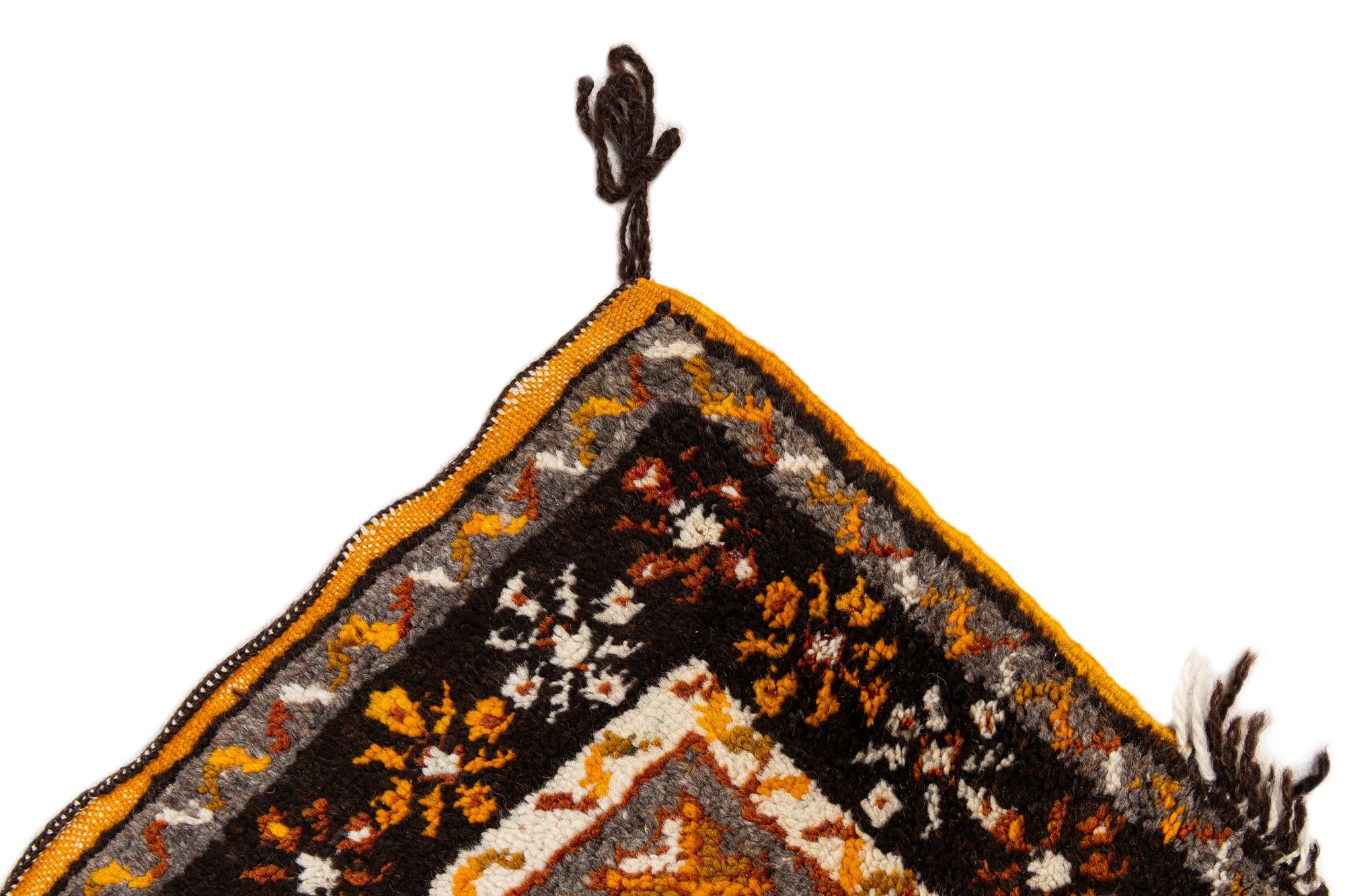 3' 6 x 6' 8 Hand Knotted Moroccan Wool Rug