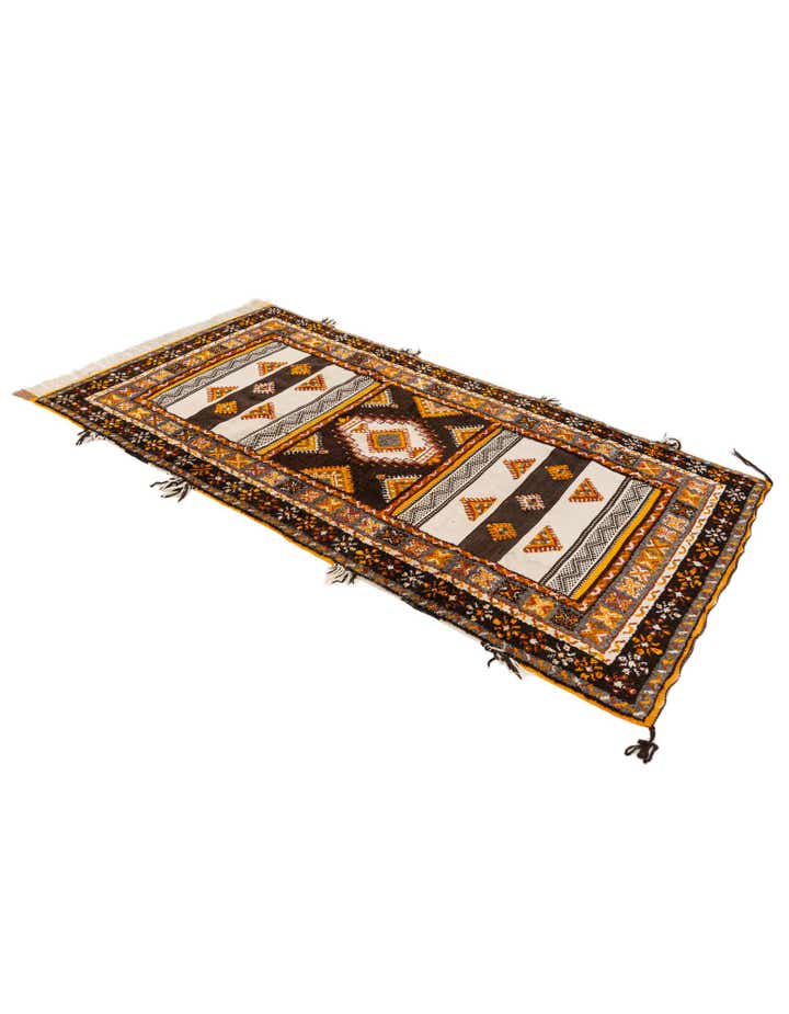 3' 6 x 6' 8 Hand Knotted Moroccan Wool Rug