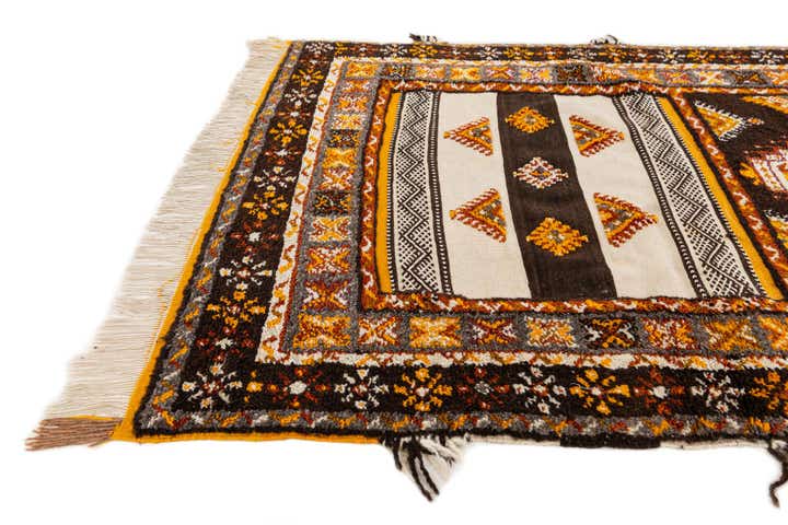 3' 6 x 6' 8 Hand Knotted Moroccan Wool Rug