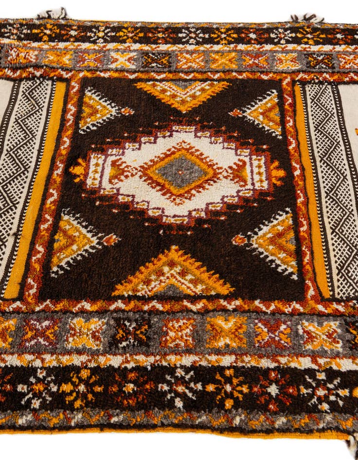 Detail image of 3' 6 x 6' 8 Hand Knotted Moroccan Wool Rug