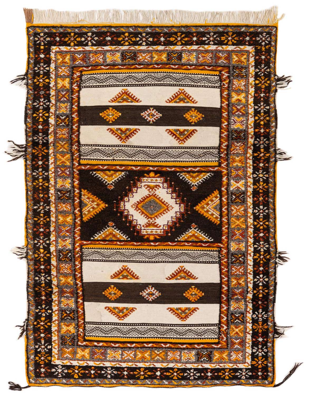 3' 6 x 6' 8 Hand Knotted Moroccan Wool Rug
